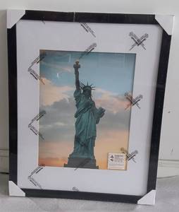 lot 311 image: NEW, UNOPENED SESEAT STATUE OF LIBERTY 16 X 20 MATTED AND FRAMED PICTURE AS SHOWN.