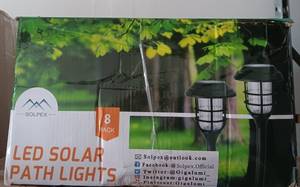 lot 321 image: SOLPEX LED SOLAR 8-PACK PATH LIGHTS AS SHOWN.