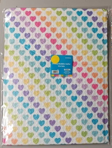 lot 241 image: YOUR BID X 15 NEW, UNOPENED HEART BUBBLE MILER ENVELOPE, 12 X 14 IN PACKAGE AS SHOWN.