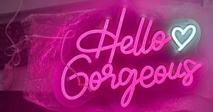 lot 136 image: HELLO GORGEOUS LED NEON SIGN IN BOX AS SHOWN.