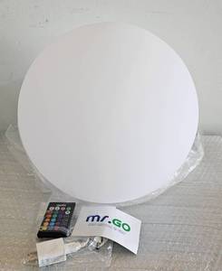 lot 19 image: MR. GO LED MOOD LIGHT 6 GLOBE WITH REMOTE BATTERY AND AC ADAPTER POWER IN BOX AS SHOWN.