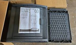 lot 66 image: SUNCAST TRASH HIDEAWAY REFUSE ALL-WEATHER CONSTRUCTION CONTAINER GH1732 IN BOX AS SHOWN.