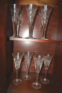 lot 120 image: Rare Limited Edition Waterford Crystal Champaign Glasses