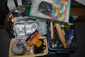 lot 153 image: Copper Jewelry Wire, Kitchen utensils, White jewelry wire, Kryptonite Portable Combination Lock, Oval aluminum trays