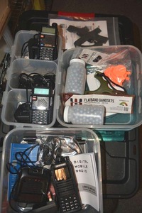 lot 162 image: Digital Mobile Radio, Simpleshot slingshot set, Police scanners