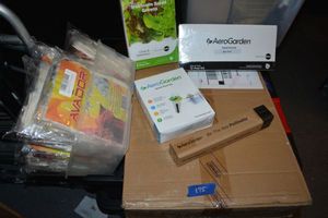 lot 175 image: Aero Garden Seed Pod Kit, Heirloom Salad Greens, Packages of Avador Hand Rolled Cotton Avadar Oil Lamp Wicks, Box of FreshUs oxygen Absorbers