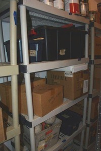 lot 180 image: Plastic Shelving Unit Only (not contents)