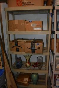 lot 184 image: Plastic Shelving Unit Only (not contents)
