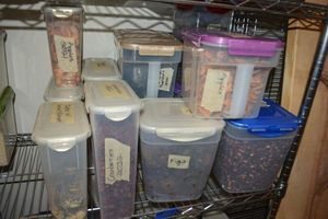 lot 194 image: LocknLock containers with organic Prep food Dried apples, Hibiscus, Figs, Apricots and pieces, Sun dried tomatoes, Cranberries, Dates with coconutalmond