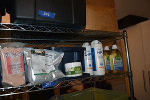 lot 249 image: Broccoli Sprout powder, Himalayan Salt powder, Hydrogen peroxide, Seventh Generation Laundry Soap