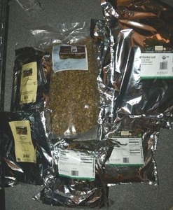 lot 254 image: Prep Food lot - All Food is Organic, natural and Sulfur Free Rosehips, Chamomile Flowers, Coriander seed, Barley Grass powder, Green Chili Peppers, Cilantro Leaf