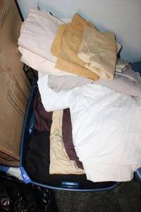 lot 307 image: Queen size Bed Linens in brown and tan colors