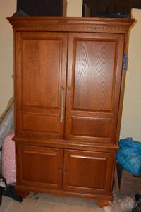 lot 9 image: Traditional Entertainment Cabinet Only - 48W x 24D x 76H