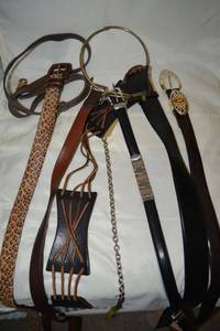 lot 47 image: Womens Leather belts Neiman Marcus, Brighton, Anne Klein, see photos.