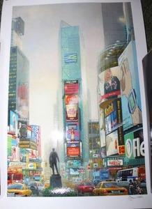 lot 1 image: 1 Times Square Seriolithograph Proof 144250 by artist Alexander Chen with Certificate of Authenticity.