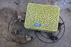 lot 393 image: (2) Boon Grass countertop drying racks and (2) rolling plant bases