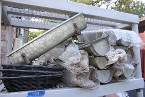 lot 428 image: Galvanized window flower pots