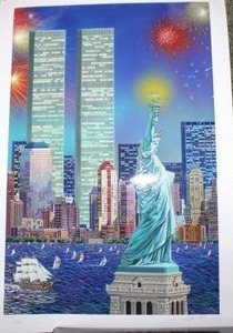 lot 367 image: Wall art Seriolithograph Homage to Manhattan