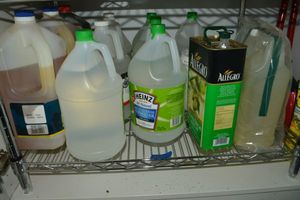 lot 267 image: Jugs of Multi-purpose vinegar and cooking oil