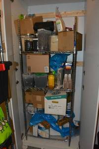 lot 268 image: Chrome metal Metro shelving unit only (not contents)