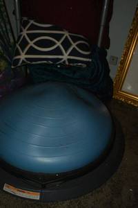 lot 351 image: Bosu Balancing ball with support handlebar