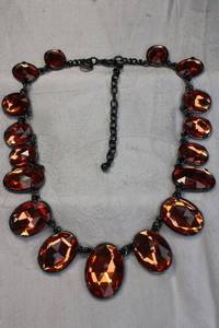 lot 83 image: Signed Joan Rivers Classic Collection 20th anniversary festoon necklace in burnished finish. Has hang tag. 16L with 3 extender.