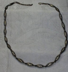 lot 102 image: Signed Christian Dior Sterling Silver necklace. Marked Dior on one link and 925 on lobster clasp, 16L with 2 extender.