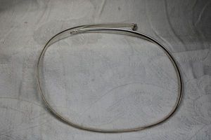 lot 111 image: Sterling Silver Italian flexible necklace. Marked FAS Italy 925. 18L Lobster clasp.