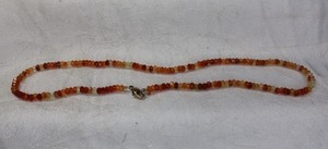 lot 240 image: 14K Gold Filled multi-colored Citrine gemstone necklace. Marked 14K GF 1420 on lobster clasp. 16L