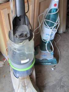 lot 28 image: Hoover carpet cleaner- Hoover floor mate    both used