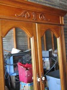 lot 1 image: Double door Entertainment center  cabinet 1 drawer ( contents not included)