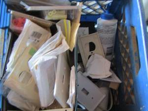 lot 65 image: light switch plates, wall outlet covers- wire nuts and more