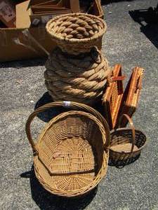 lot 72 image: wicker basket & planter