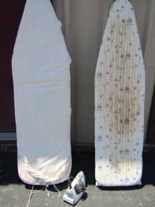 lot 77 image: 2 ironing boards and a black & decker iron