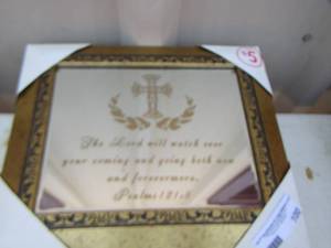 lot 100 image: framed sketched bible verses qty 6
