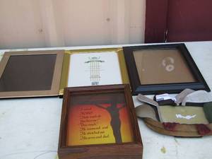 lot 115 image: I asked Jesus framed art - golf photo- 3 frames size 810