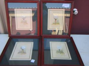 lot 116 image: framed golf art qty 4 size 1513