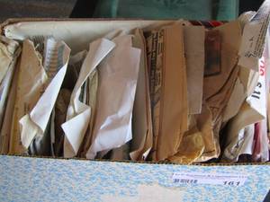 lot 161 image: box of various clothing patterns