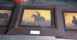 lot 167 image: Western framed photos qty 3