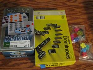 lot 215 image: various sets of dominoes