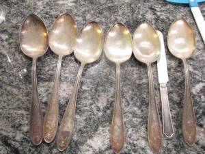 lot 232 image: SL& GHR  silver spoons qty 6