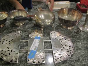lot 233 image: silver platted lot various items see pictures
