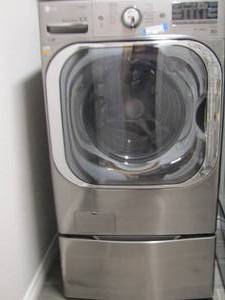 lot 256 image: LG True Steam Washer with Pedestal