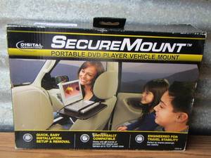 lot 31 image: secure mount portable dvd player vehicle mount in box