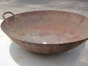 lot 69 image: Large Wok. Or Campfire cooker
