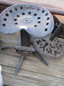lot 106 image: cast iron bucket seat - iron stand