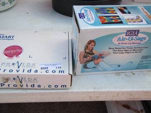 lot 116 image: promida workout tapes - igia air drive leg massager