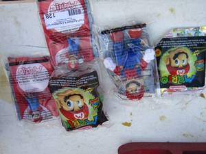 lot 128 image: qty 5 vintage new Mario McDonalds toys