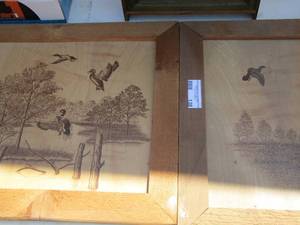 lot 138 image: qty 2 18x19 wooden duck art
