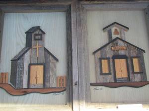 lot 139 image: qty 4 14 12 x 10 12 wooden frame art by man
